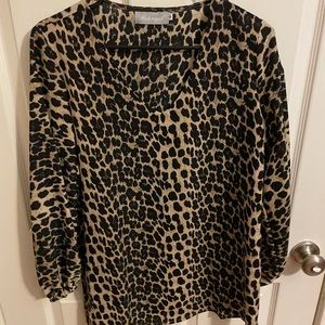 Cheetah long sleeve blouse